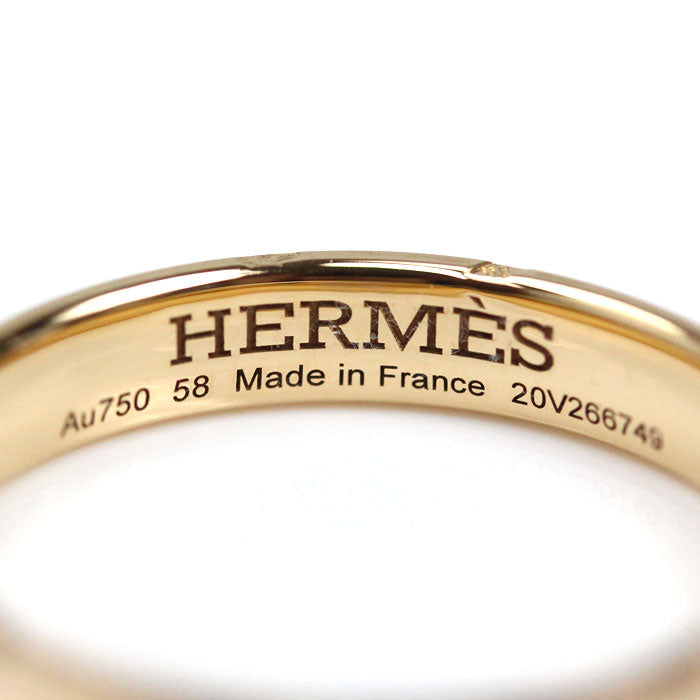 HERMES エルメス K18PG ピンクゴールド ヘラクレス ダイヤ リング・指輪 H119850B 17.5号 58 3.7g ユニセックス【中古】【美品】