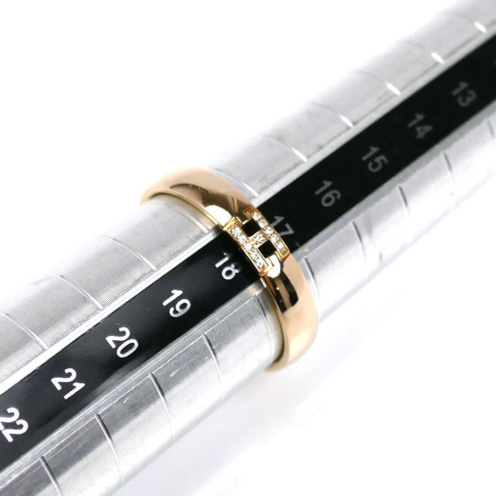 HERMES エルメス K18PG ピンクゴールド ヘラクレス ダイヤ リング・指輪 H119850B 17.5号 58 3.7g ユニセックス【中古】【美品】