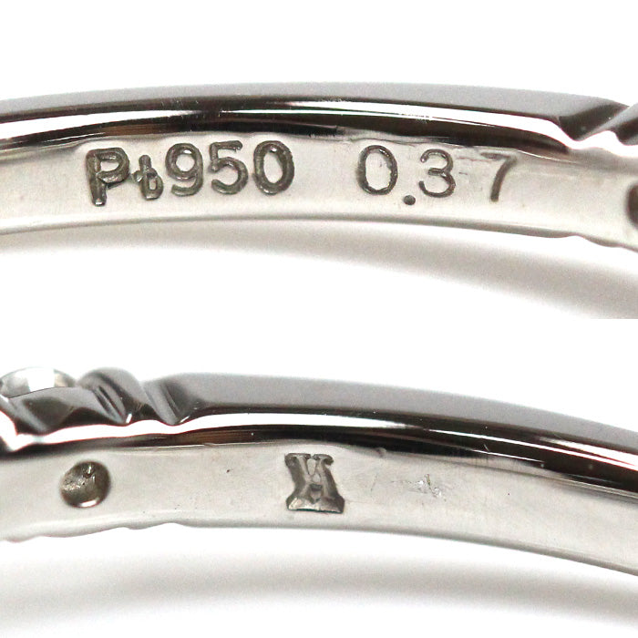 Vendome Aoyama ヴァンドーム青山 Pt950プラチナ カローラ リング・指輪 ダイヤモンド0.37ct 7号 2.6g レディース【中古】【美品】