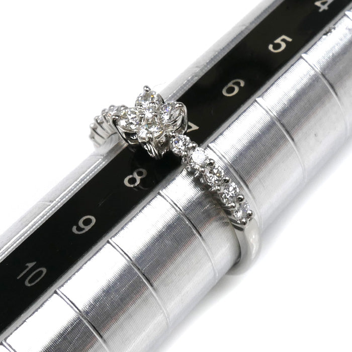 Vendome Aoyama ヴァンドーム青山 Pt950プラチナ カローラ リング・指輪 ダイヤモンド0.37ct 7号 2.6g レディース【中古】【美品】