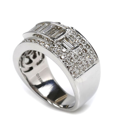 K18WG ホワイトゴールド リング・指輪 ダイヤモンド1.56ct 11.5号 9.9g レディース【中古】【美品】