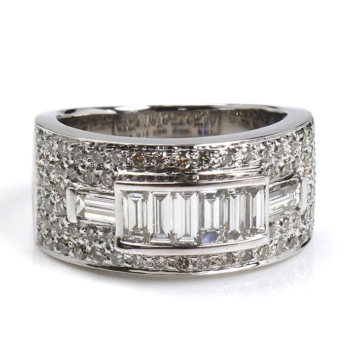 K18WG ホワイトゴールド リング・指輪 ダイヤモンド1.56ct 11.5号 9.9g レディース【中古】【美品】