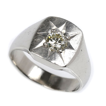 Pt900プラチナ リング・指輪 ダイヤモンド0.55ct 22号 17.0g メンズ【中古】