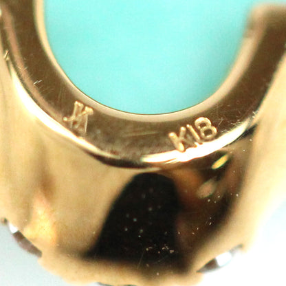 Vendome Aoyama ヴァンドーム青山 K18YG イエローゴールド ネックレス AGVN598940TQ ターコイズ ダイヤモンド 2.2g 40cm レディース【中古】【美品】