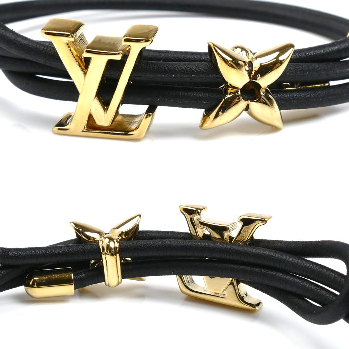 LOUIS VUITTON ルイ・ヴィトン GP レザー LV ブルーム ブレスレット M8142Z BC4253 レディース【中古】【美品】