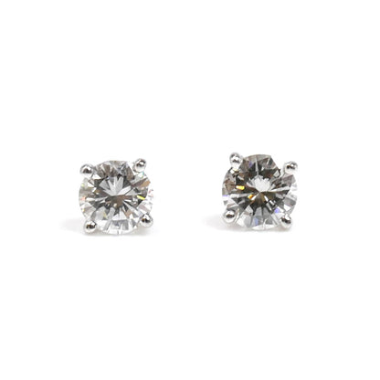 Ponte Vecchio ポンテヴェキオ K18WG ホワイトゴールド ピアス ダイヤモンド0.27ct/0.27ct 1.4g 一粒ダイヤ レディース【中古】【美品】