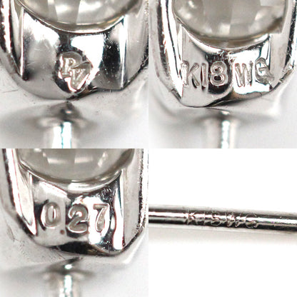 Ponte Vecchio ポンテヴェキオ K18WG ホワイトゴールド ピアス ダイヤモンド0.27ct/0.27ct 1.4g 一粒ダイヤ レディース【中古】【美品】