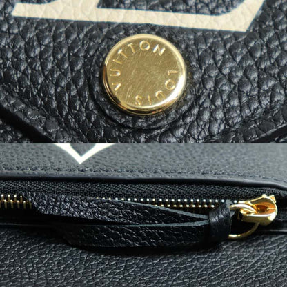 LOUIS VUITTON ルイ・ヴィトン ポルトフォイユヴィクトリーヌ 三つ折り財布 コンパクトウォレット モノグラム バイカラー アンプラント ブラック/ベージュ M80968 ICチップ レディース【中古】【美品】