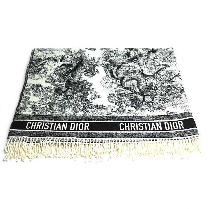 Dior ディオール トワル ドゥ ジュイ ロゴ ショール ストール マルチカラー 91DFI140INOE アニマル 大判 レディース【中古】【美品】