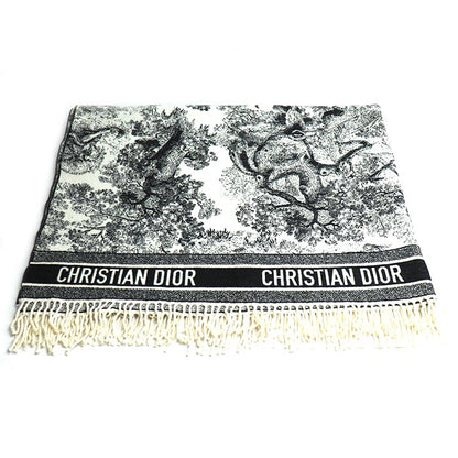 Dior ディオール トワル ドゥ ジュイ ロゴ ショール ストール マルチカラー 91DFI140INOE アニマル 大判 レディース【中古】【美品】