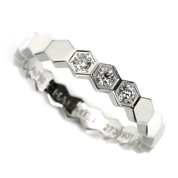 Chaumet ショーメ K18WG ホワイトゴールド ビーマイラブ ハニカム ダイヤ リング・指輪 083360 12号 52 3.7g レディース【中古】【美品】