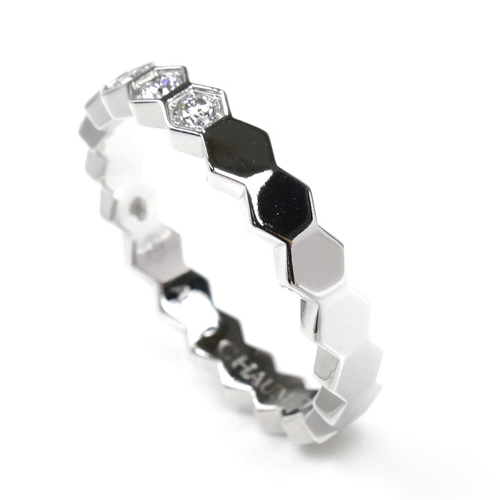 Chaumet ショーメ K18WG ホワイトゴールド ビーマイラブ ハニカム ダイヤ リング・指輪 083360 12号 52 3.7g レディース【中古】【美品】