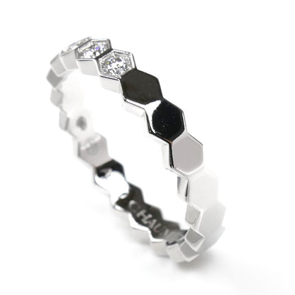 Chaumet ショーメ K18WG ホワイトゴールド ビーマイラブ ハニカム ダイヤ リング・指輪 083360 12号 52 3.7g レディース【中古】【美品】