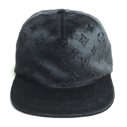 LOUIS VUITTON ルイ・ヴィトン モノグラム ベルベット キャップ ブラック MP3410 NX2242 60 ユニセックス【中古】【美品】