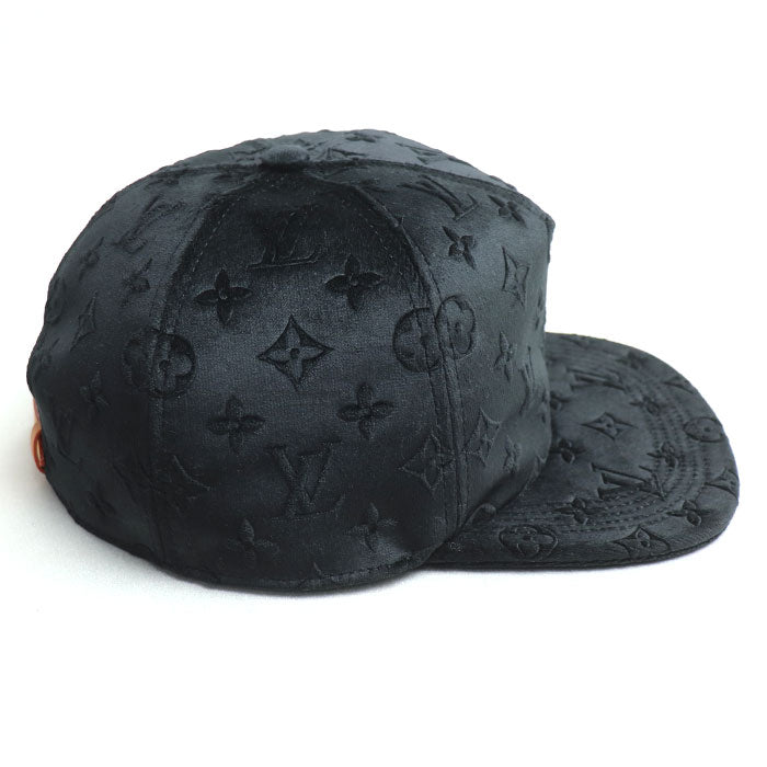LOUIS VUITTON ルイ・ヴィトン モノグラム ベルベット キャップ ブラック MP3410 NX2242 60 ユニセックス【中古】【美品】