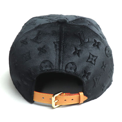 LOUIS VUITTON ルイ・ヴィトン モノグラム ベルベット キャップ ブラック MP3410 NX2242 60 ユニセックス【中古】【美品】