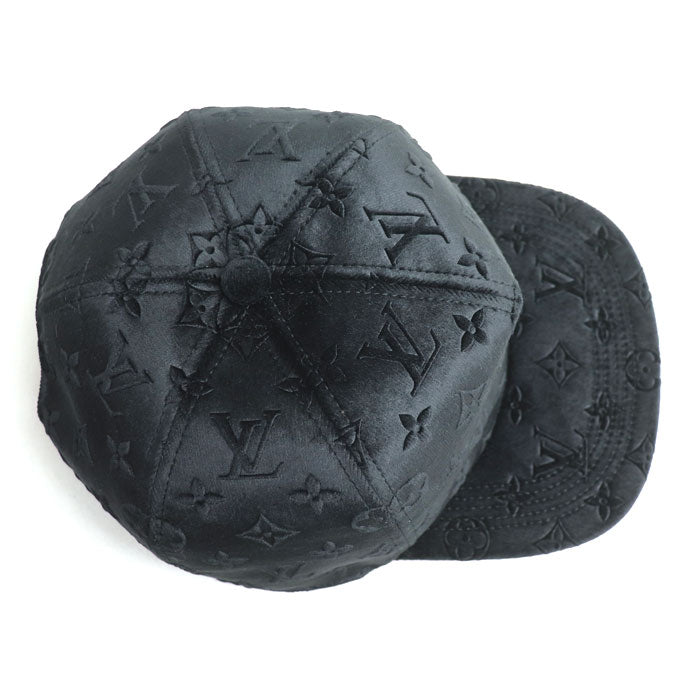 LOUIS VUITTON ルイ・ヴィトン モノグラム ベルベット キャップ ブラック MP3410 NX2242 60 ユニセックス【中古】【美品】