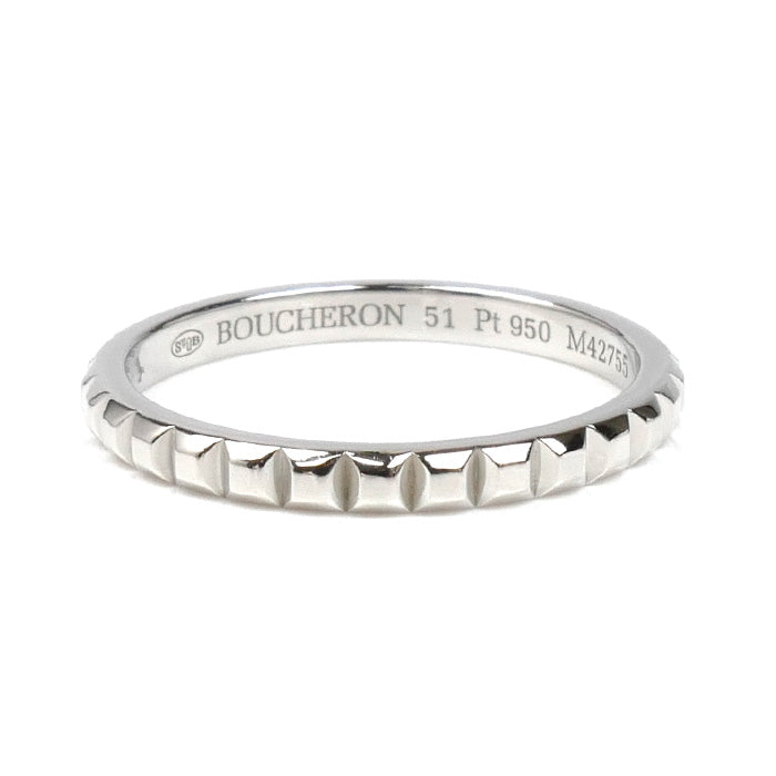 Boucheron ブシュロン Pt950プラチナ クルドパリ スモール リング・指輪 JAL01160 11号 51 2.8g レディース【中古】【美品】