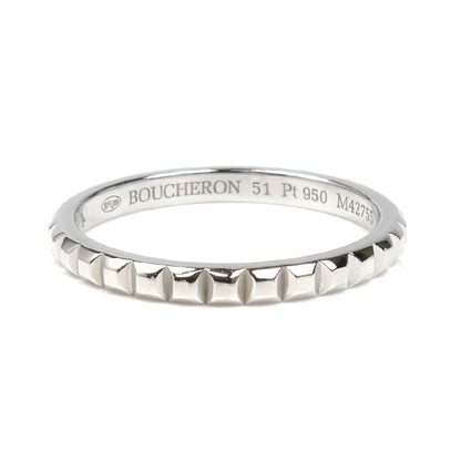 Boucheron ブシュロン Pt950プラチナ クルドパリ スモール リング・指輪 JAL01160 11号 51 2.8g レディース【中古】【美品】