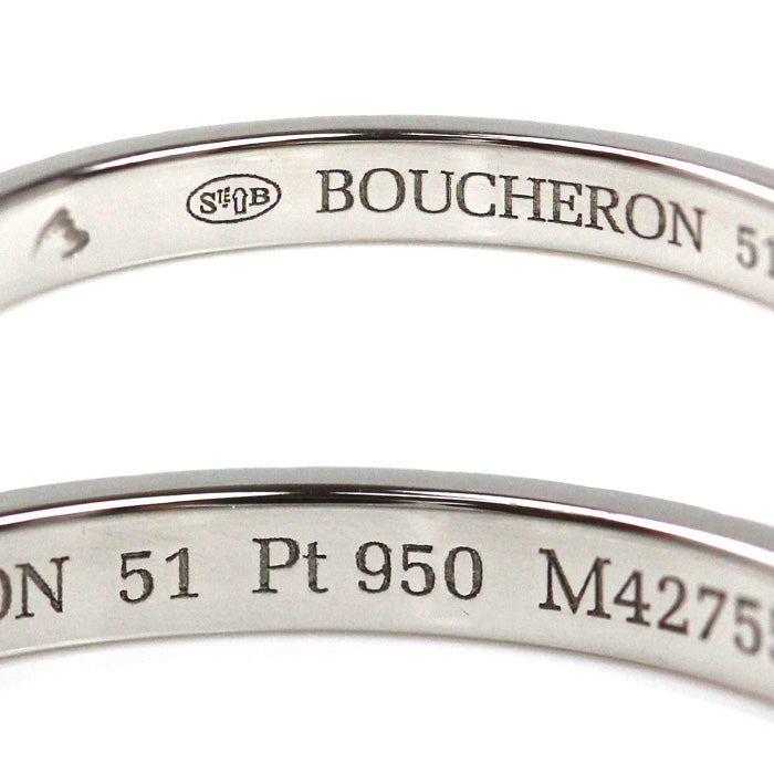 Boucheron ブシュロン Pt950プラチナ クルドパリ スモール リング・指輪 JAL01160 11号 51 2.8g レディース【中古】【美品】