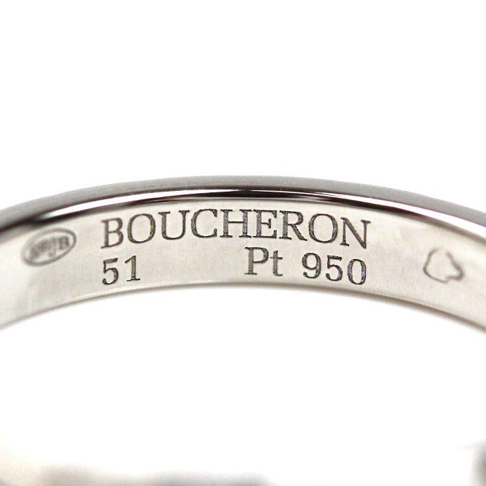 Boucheron ブシュロン Pt950プラチナ クルドパリ ミディアム リング・指輪 JAL00109 11号 51 4.6g レディース【中古】【美品】