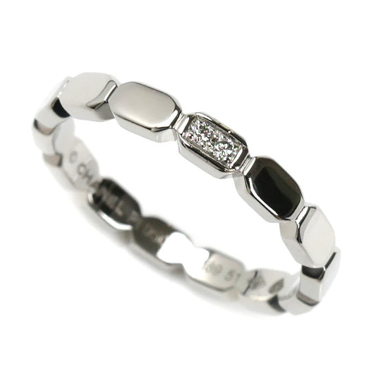 CHANEL シャネル Pt950プラチナ プルミエール プロメス マリッジ バンド ダイヤ リング・指輪 J4003 11号 51 3.6g レディース【中古】【美品】