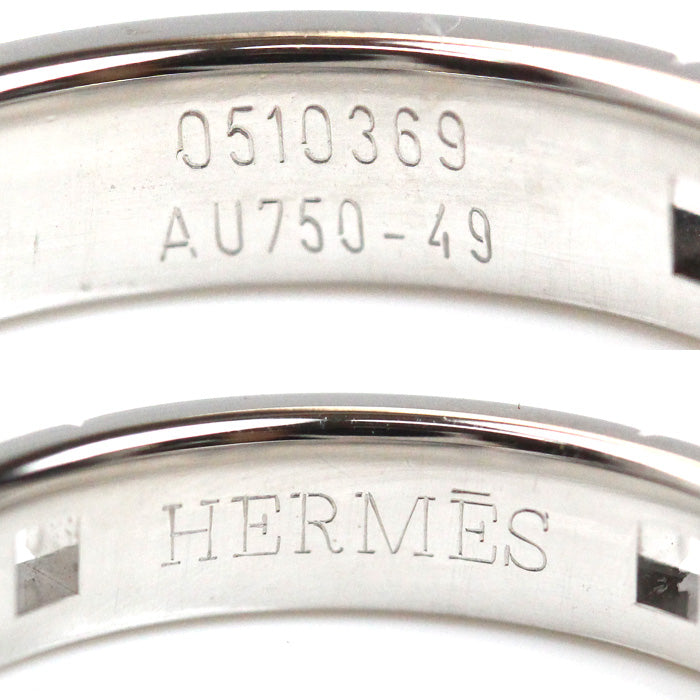 HERMES エルメス K18WG ホワイトゴールド ヘラクレス リング・指輪 H119854B 9号 49 3.8g レディース【中古】【美品】