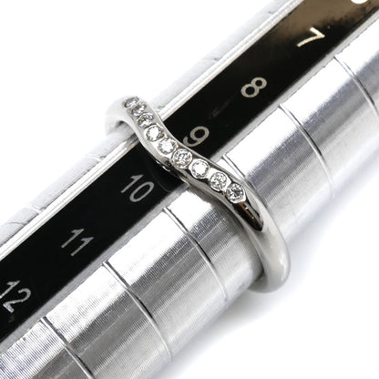 TIFFANY&Co. ティファニー Pt950プラチナ カーブドバンド 9P ダイヤ リング・指輪 60016939 9号 3.6g レディース【中古】【美品】