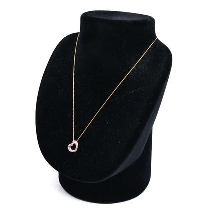 Ponte Vecchio ポンテヴェキオ K18PG ピンクゴールド エモツィオーネ ミニモ ピンク&ブルー ネックレス サファイア0.48ct ダイヤモンド0.07ct 3.4g 39cm レディース【中古】【美品】