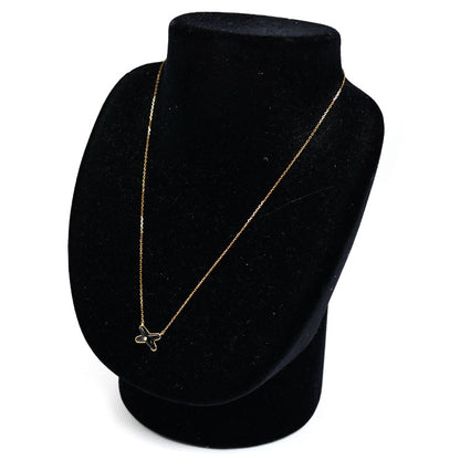 Chaumet ショーメ K18PG ピンクゴールド ジュ ドゥ リアン オニキス ダイヤ ネックレス 085107-000 3.2g 38/40/42cm レディース【中古】