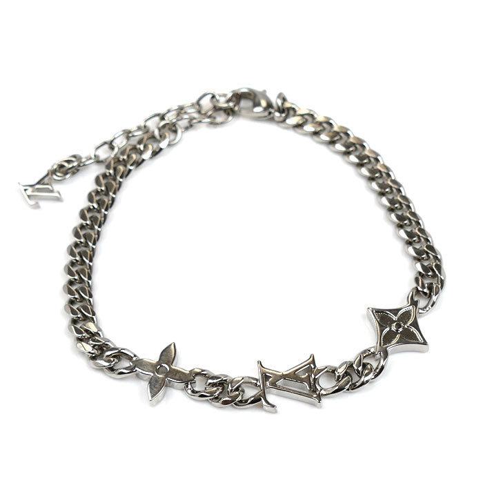 LOUIS VUITTON ルイ・ヴィトン メタル モノグラム ロウ ブレスレット M1407A RM4264 ～23.5cm ユニセックス【中古】