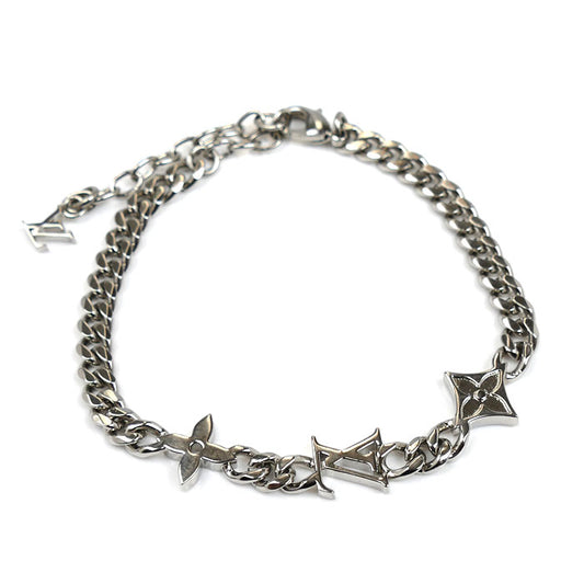 LOUIS VUITTON ルイ・ヴィトン メタル モノグラム ロウ ブレスレット M1407A RM4264 ～23.5cm ユニセックス【中古】