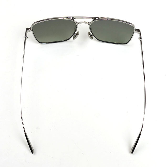Christian Dior クリスチャンディオール DiorBlackSuit ナビゲーターシェイプ ツーブリッジ サングラス シルバー グリーングラデーション SUTS17UXR_F0C1 メンズ 56□16 145【中古】【美品】