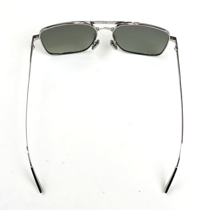 Christian Dior クリスチャンディオール DiorBlackSuit ナビゲーターシェイプ ツーブリッジ サングラス シルバー グリーングラデーション SUTS17UXR_F0C1 メンズ 56□16 145【中古】【美品】