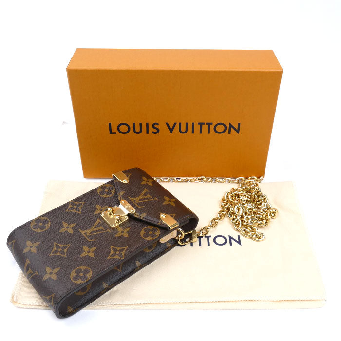 LOUIS VUITTON ルイ・ヴィトン フォンポーチ メティス ショルダーバッグ モノグラム ブラウン M13572 ICチップ レディース【中古】【極美品】
