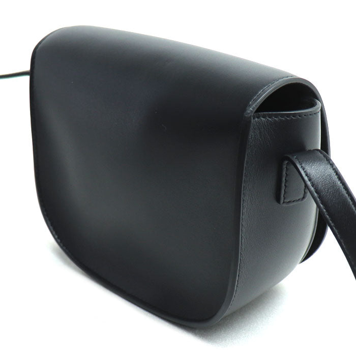 CELINE セリーヌ フォルコ キュイル トリオンフ ショルダーバッグ ブラック 198263DU3.38NO レディース【中古】【美品】