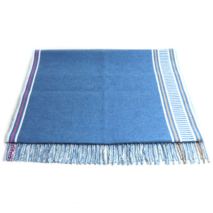 HERMES エルメス リジエール ストール ブルー・シエル / イヴォワール H259134S 02 レディース【中古】【極美品】