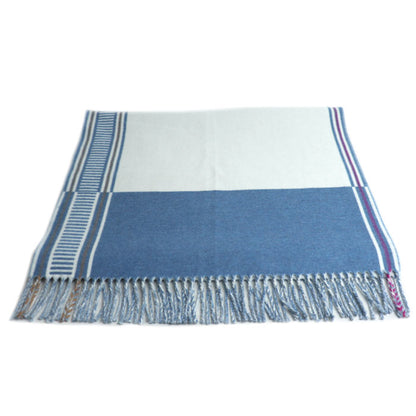 HERMES エルメス リジエール ストール ブルー・シエル / イヴォワール H259134S 02 レディース【中古】【極美品】