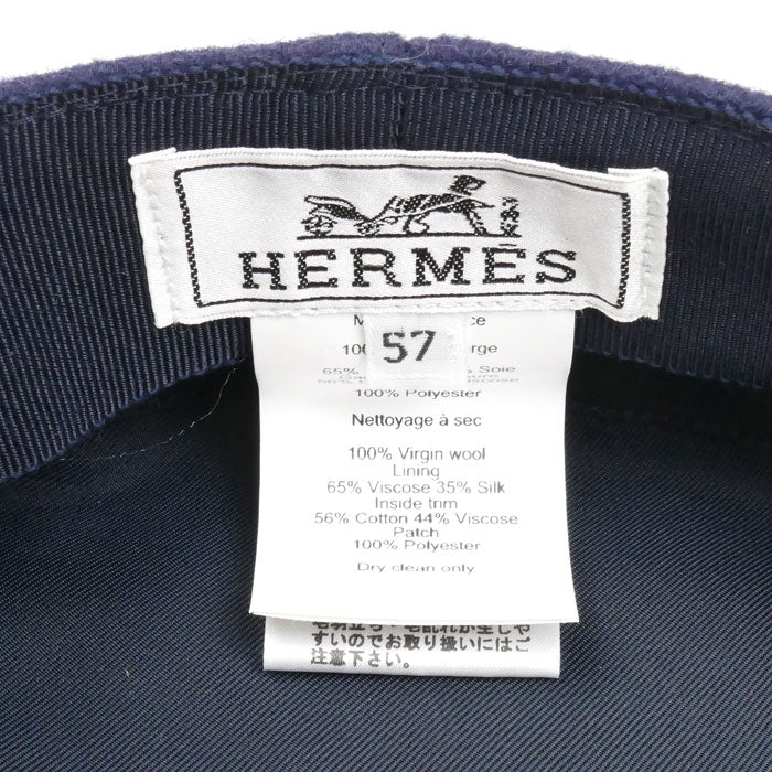 HERMES エルメス ヴォーバンセーラー キャスケット ネイビー H232034N 
57 レディース【中古】【美品】
