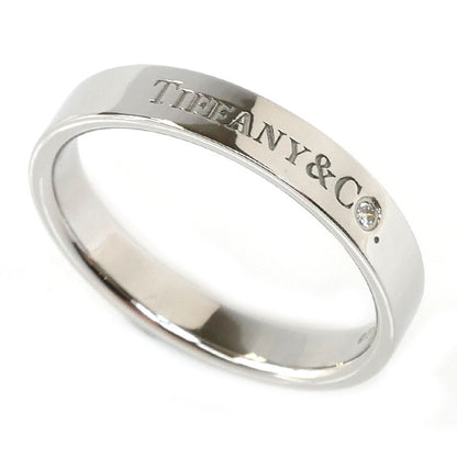 TIFFANY&Co. ティファニー Pt950プラチナ フラットバンド 1P ダイヤ リング・指輪 ダイヤモンド 21号 7.9g メンズ【中古】【美品】