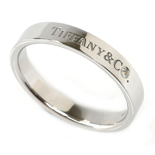 TIFFANY&Co. ティファニー Pt950プラチナ フラットバンド 1P ダイヤ リング・指輪 ダイヤモンド 21号 7.9g メンズ【中古】【美品】