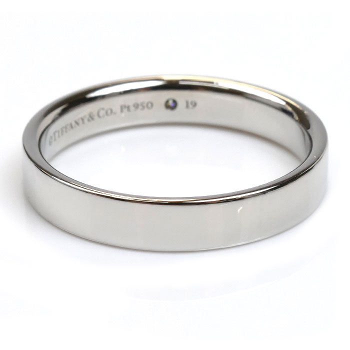 TIFFANY&Co. ティファニー Pt950プラチナ フラットバンド 1P ダイヤ リング・指輪 ダイヤモンド 21号 7.9g メンズ【中古】【美品】