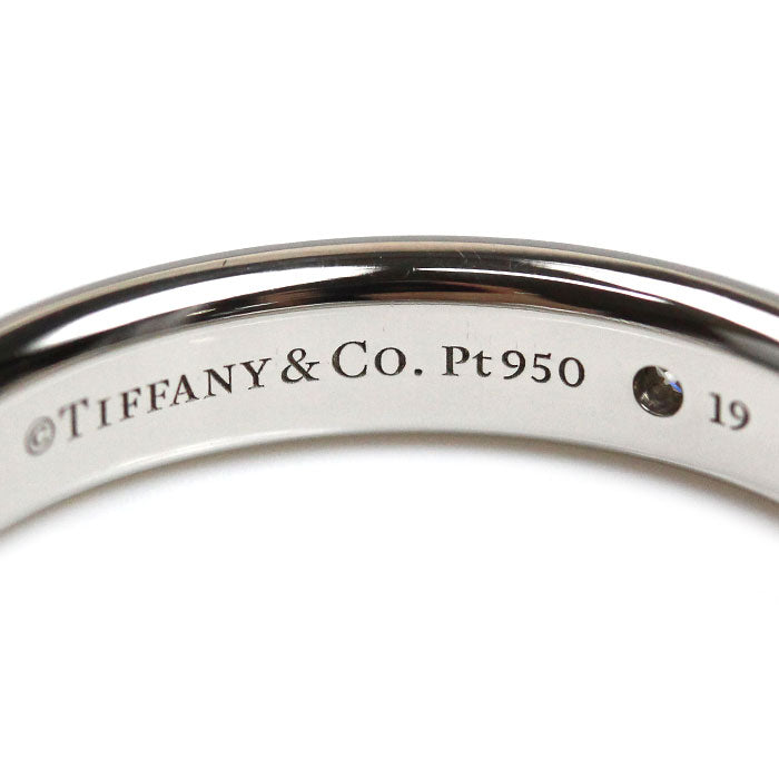 TIFFANY&Co. ティファニー Pt950プラチナ フラットバンド 1P ダイヤ リング・指輪 ダイヤモンド 21号 7.9g メンズ【中古】【美品】