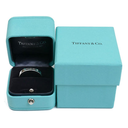 TIFFANY&Co. ティファニー Pt950プラチナ フラットバンド 1P ダイヤ リング・指輪 ダイヤモンド 21号 7.9g メンズ【中古】【美品】