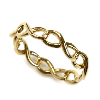 TIFFANY&Co. ティファニー K18YG イエローゴールド インフィニティ ナローバンド リング・指輪 8号 1.7g レディース【中古】【美品】