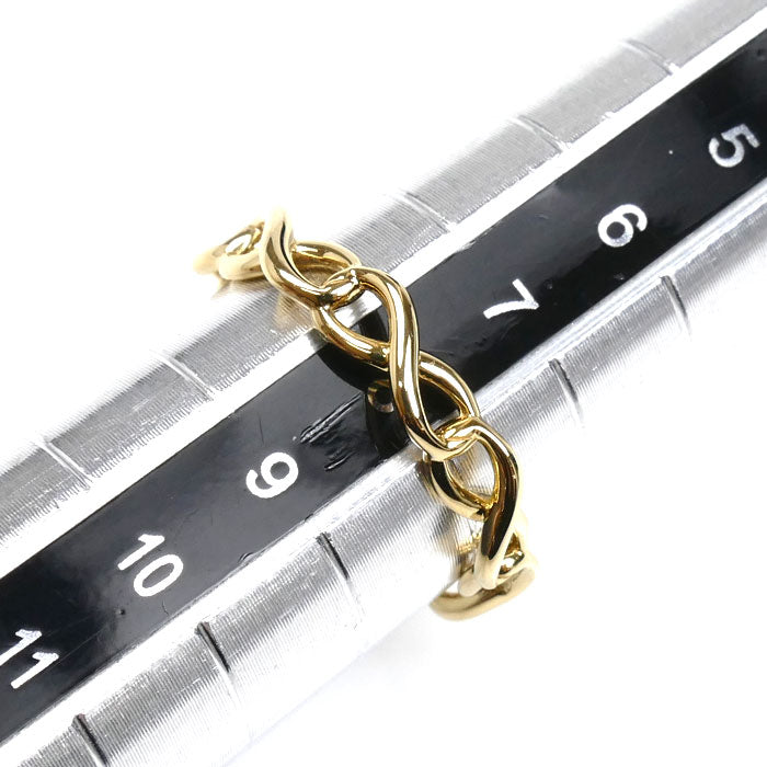 TIFFANY&Co. ティファニー K18YG イエローゴールド インフィニティ ナローバンド リング・指輪 8号 1.7g レディース【中古】【美品】