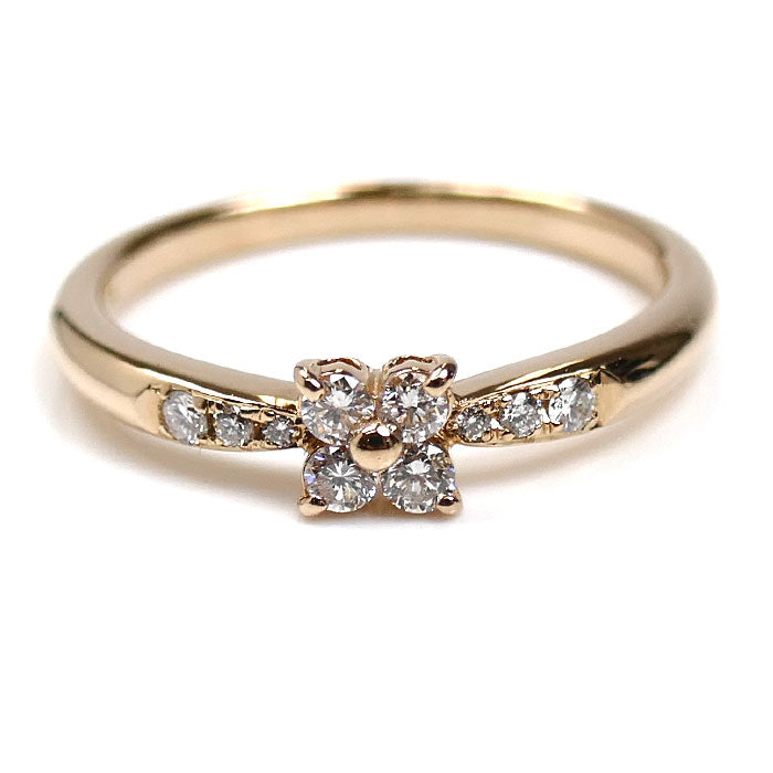 Ponte Vecchio ポンテヴェキオ K18PG ピンクゴールド リング・指輪 ダイヤモンド0.18ct 12号 3.0g レディース【中古】【美品】