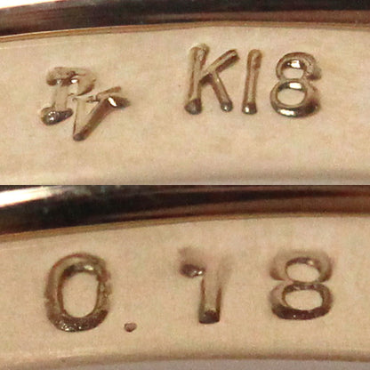 Ponte Vecchio ポンテヴェキオ K18PG ピンクゴールド リング・指輪 ダイヤモンド0.18ct 12号 3.0g レディース【中古】【美品】