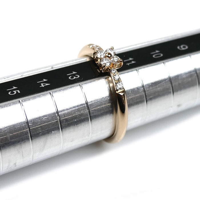 Ponte Vecchio ポンテヴェキオ K18PG ピンクゴールド リング・指輪 ダイヤモンド0.18ct 12号 3.0g レディース【中古】【美品】