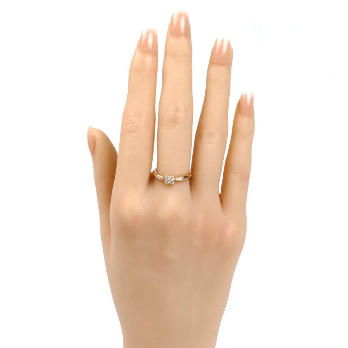 Ponte Vecchio ポンテヴェキオ K18PG ピンクゴールド リング・指輪 ダイヤモンド0.18ct 12号 3.0g レディース【中古】【美品】